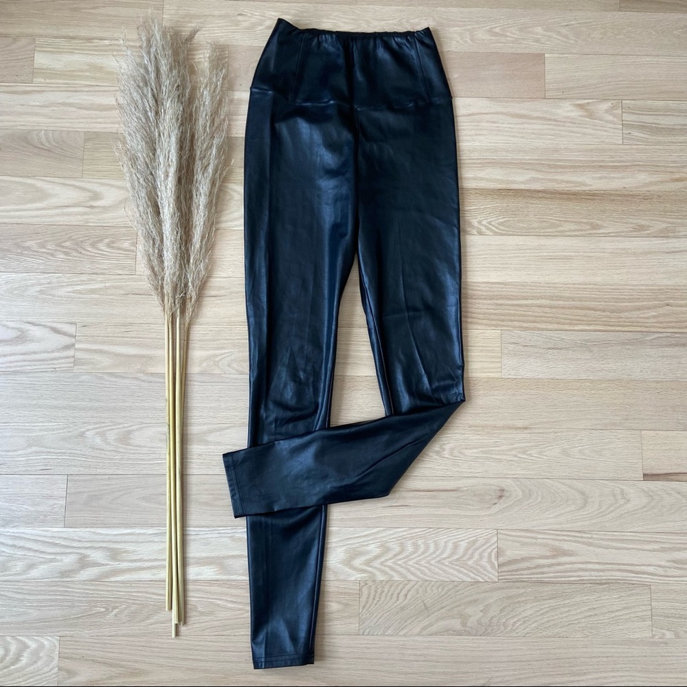 Aritzia Black Faux Leather Leggings